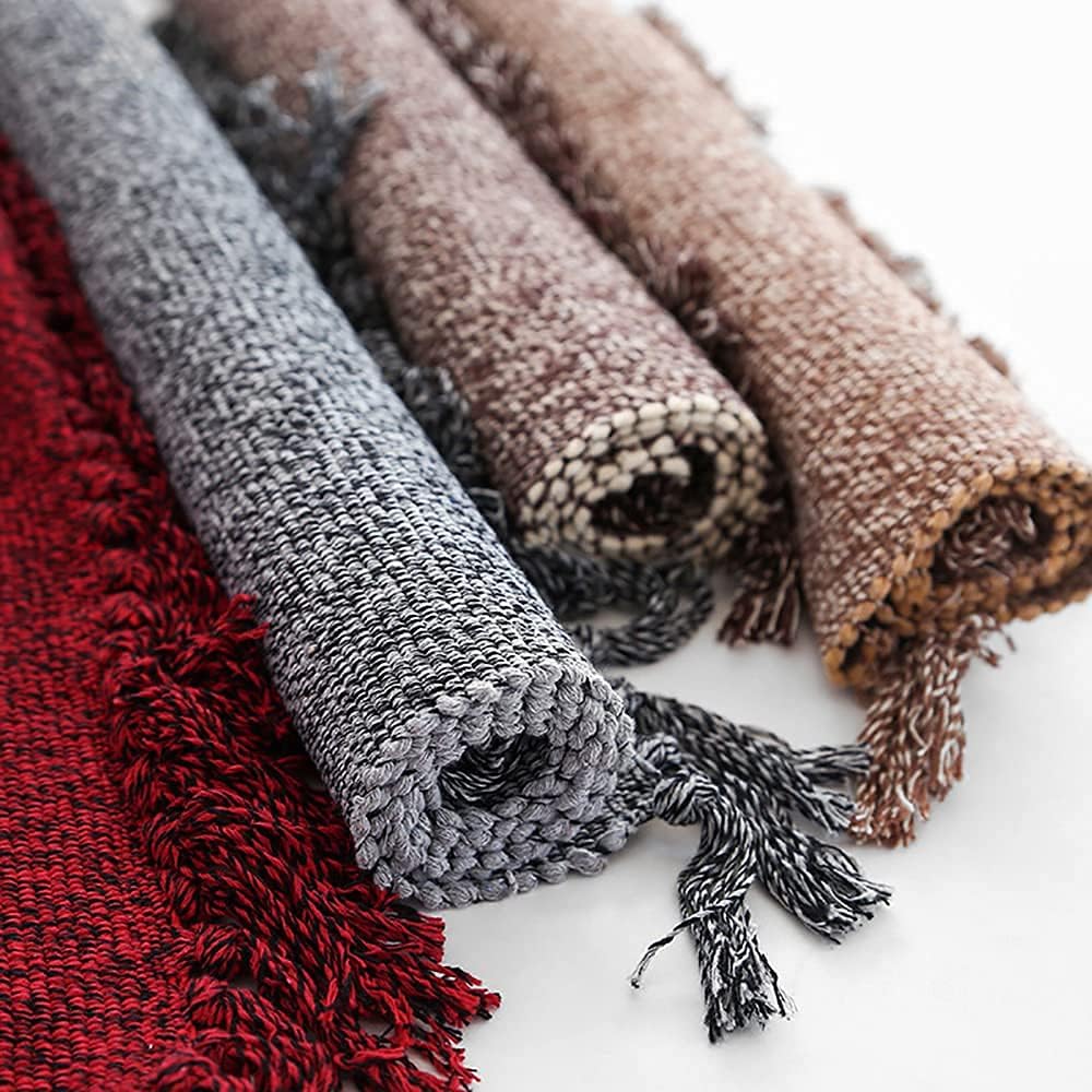 Cotton Bathroom Rug Reversible Laundry Room Rag Rug. Hand Woven Yoga mat Entryway Runner Kitchen Bathroom Bedroom Dorm (23"x80", Silver)