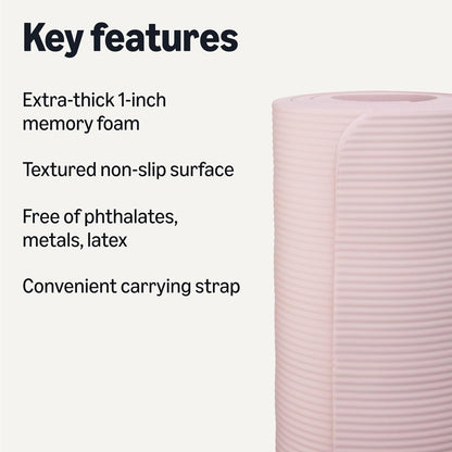 Amazon Basics Extra Thick Exercise Yoga Mat with Carrying Strap