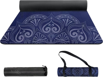 nuveti Yoga Mat Print Extra Thick TPE Non Slip Fitness Exercise Mat with Carrying Bag,72"x24" Extra Thick 6MM Exercise & Workout Mat for Yoga, Pilates Fitness and Floor Exercises - Colors B