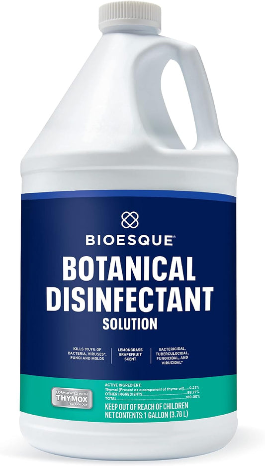 Bioesque Botanical Disinfectant Solution, Heavy Duty Broad-Spectrum Disinfectant, Kills 99.9% of Bacteria, Viruses*, Fungi, & Molds, 32 Fluid Ounce (Pack of 1)