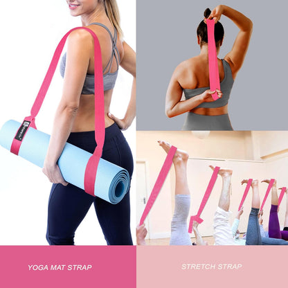 A AZURELIFE [MAT NOT Included] Yoga Mat Sling, Yoga Mat Straps for Carrying, Easy-Cinch Yoga Mat Holder Strap