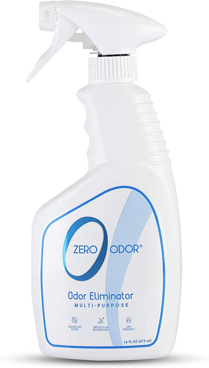 Zero Odor Multi-Purpose Odor Eliminator - Eliminate Air & Surface Odor – Patented Technology Best for Bathroom, Kitchen, Fabric, Closet- Smell Great Again, 8oz (Over 1000 Sprays)