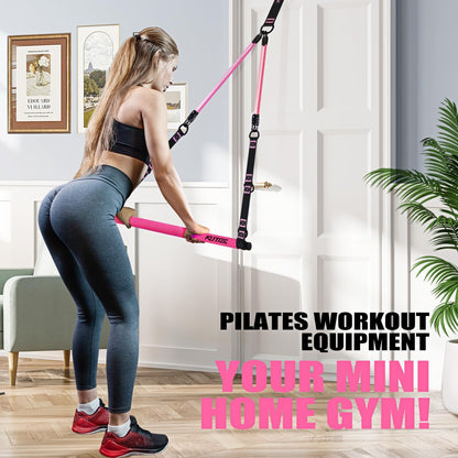 KUTIZE Pilates Bar Kit with Resistance Bands, Pilates Equipment, Multifunctional Pilates Bar for Women & Men, Pilates kit for Hip, Back, Arm, Full-Body Workouts, Home Gym Strength Training Equipment