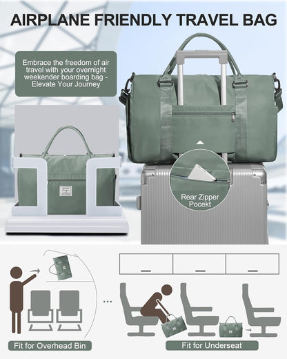 Gym Bag Womens Mens with Shoes Compartment and Wet Pocket Travel Duffel Bag for Women for Plane Sport Gym Tote Bags Swimming Yoga Waterproof Weekend Overnight Carry on Bag Hospital Holdalls - Colors B