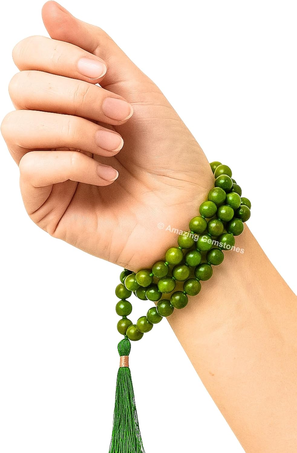 Amazing Gemstone 108 Beads Handmade Mala (Knotted, Rudraksha) - Colors B