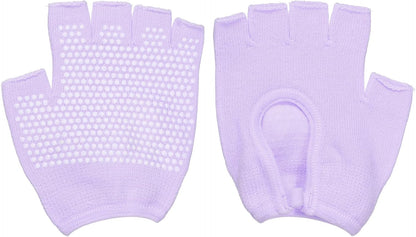 Yoga Gloves, Non Slip Fingerless Pilates Gloves Breathable Exercise Workout Mittens