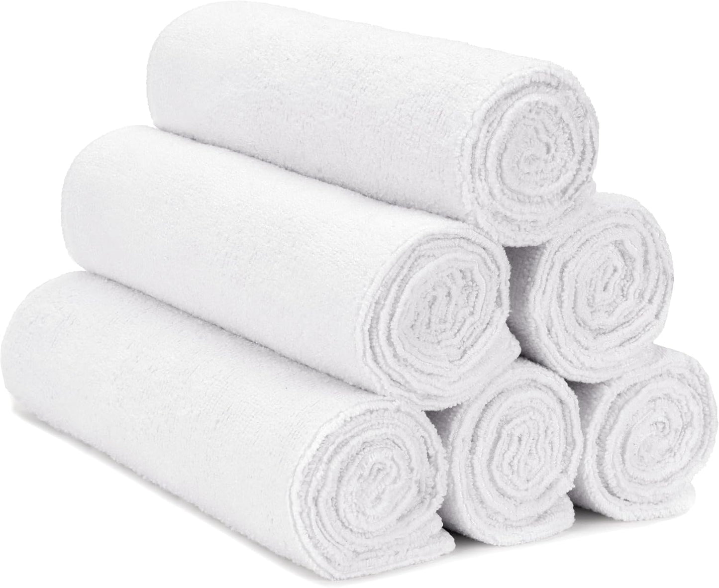 S&T INC. Microfiber Gym Towels, Yoga Towel for Home and Gym Bag, 16 Inch x 27 Inch, 6 Pack