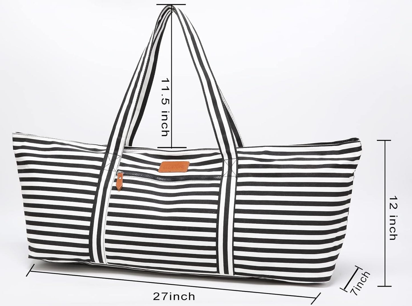 Large Yoga Mat Bag for Women Men, Travel Gym Bag for Pilates Office Beach Workout, Yoga Mat Tote Carrier with Mat Strap for 1/4" 1/2" Thick Exercise Yoga Mat