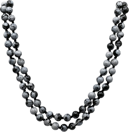 Amazing Gemstone 108 Beads Handmade Mala (Knotted, Rudraksha) - Colors A