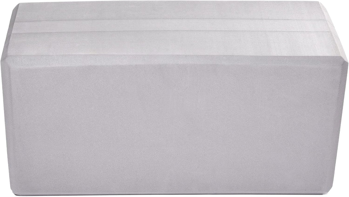 Hugger Mugger 5 in. Big Foam Yoga Block - Extra Large Size, Dense Foam, Reliable Support, Beveled Edges for Comfort, Great if You're Taller or Less Flexible
