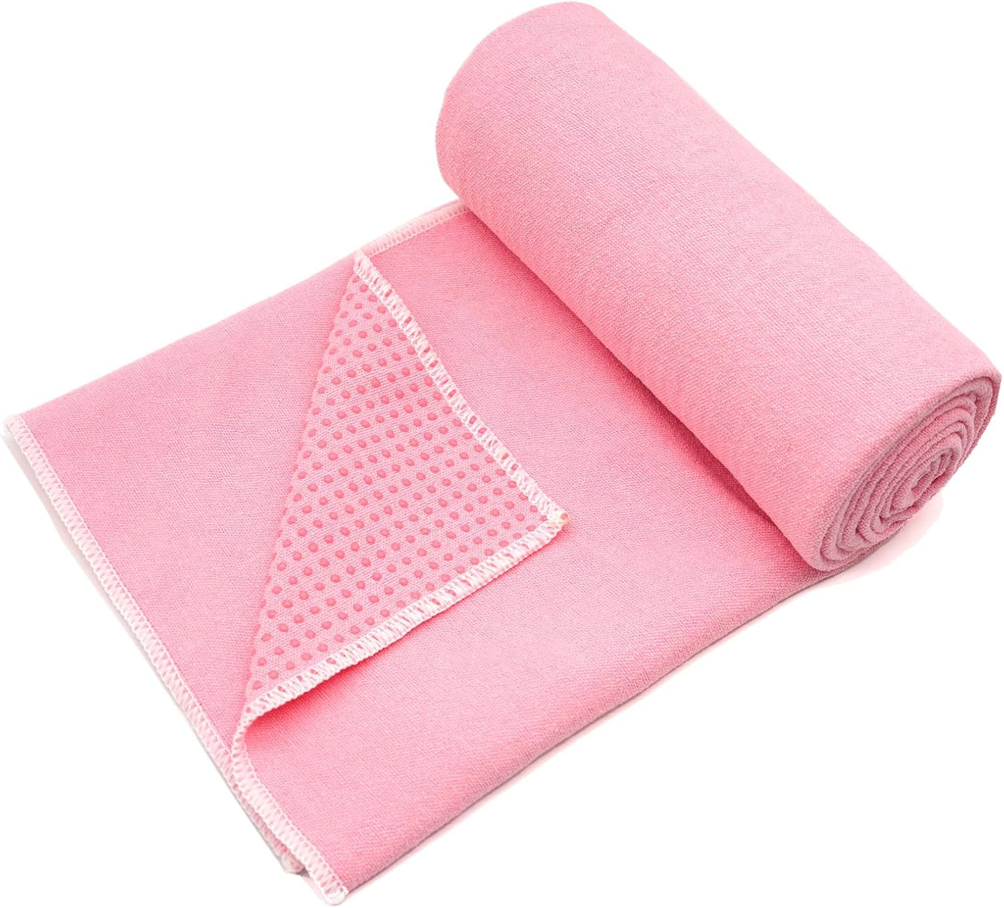 Eunzel Hot Yoga Towel - Microfiber Non Slip Yoga Mat Towel with Grip Dot Sweat Absorbent Towel for Hot Yoga, Pilates and Fitness 72" x 24", Dark Cyan/Orange