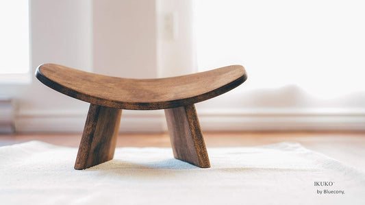 Meditation Bench IKUKO Basic, Preassembled Version, Solid Wood, Locally Handmade Eco Friendly Wooden Kneeling Ergonomic Seiza Seat, Prana Yoga