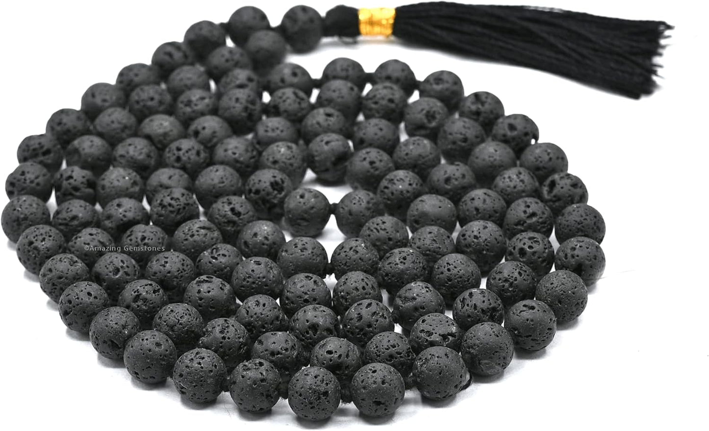 Amazing Gemstone 108 Beads Handmade Mala (Knotted, Rudraksha) - Colors B