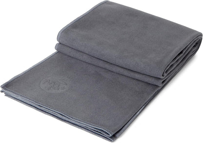 Manduka eQua Hot Yoga Mat Towel - 71" | Rapid Moisture Activated Grip | Ultra Soft Microfiber | Quick Dry | Lightweight, Travel Friendly Mat Layer | 71 x 24 inches | Thunder