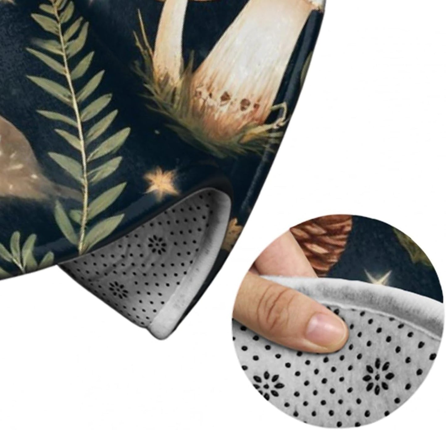 Soft Round Yoga Carpet, Office Chair Decor Round Mat for Carpet and Hardwood Floors Purple Butterfly