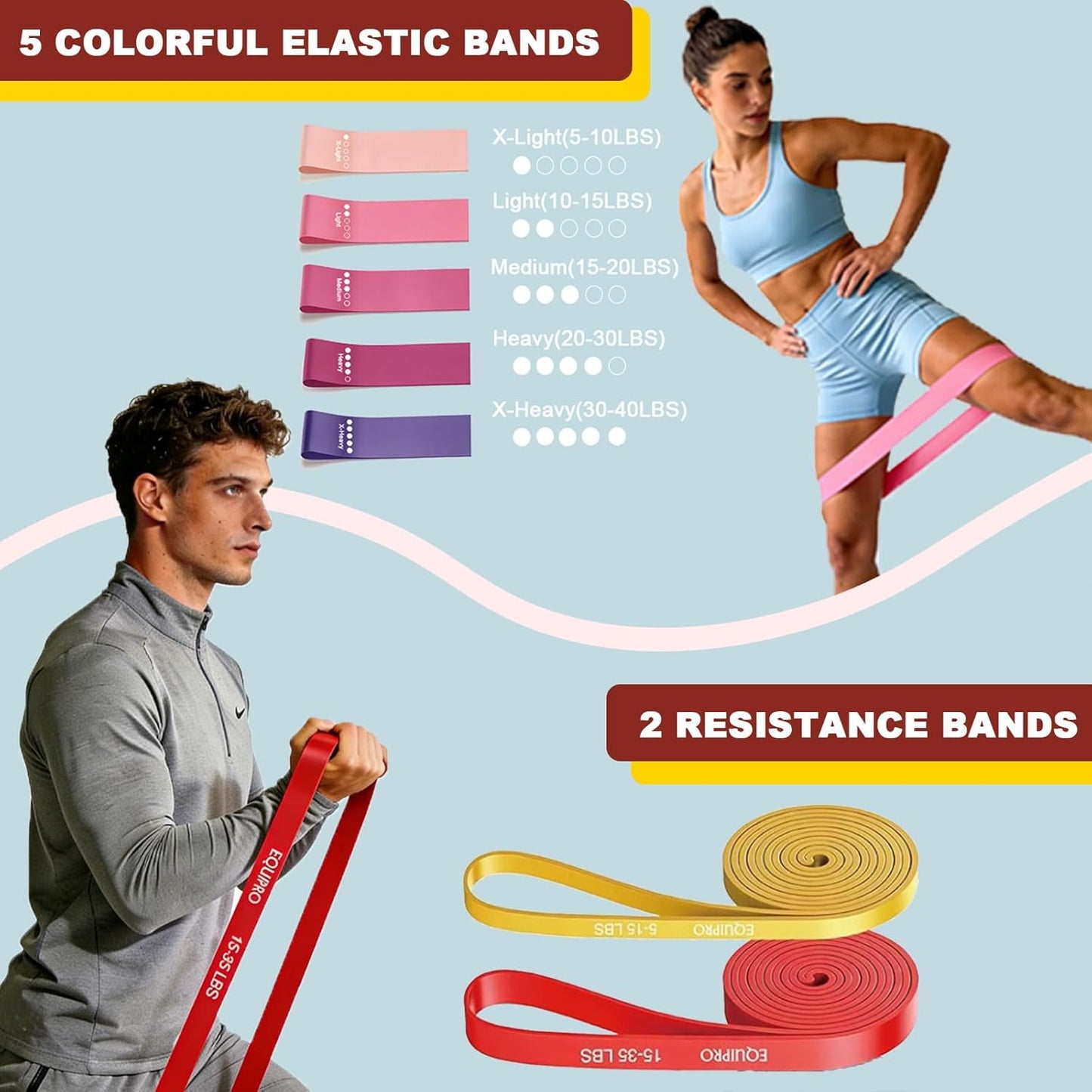 Home Workout Pilates Kit for Women, Better me Pilates Ring and Ball Set Essentials Equipment, with 5 Resistance Bands, Massager Roller, Yoga Starter Accessories for Toning Arms, Thighs & Core