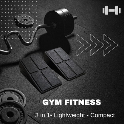 Squat Wedge Block Set 3 in 1 Wedge Blocks For Squats Weightlifting Yoga Heel Elevated Squat Wedge Calf Stretcher Physical Therapy Wedge Blocks For Squatting Slant Board