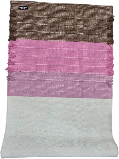 Indian Handmade100 % Organic Anti Skid Multi Colour Cotton Yoga Mat - Eco-Friendly Hand-Woven Rug - Non-Slip & Thick (24”x72”x5mm) for Hot yoga & Everyday Fitness at Home - Comfortable & Foldable Extra-Long Mat