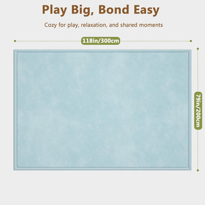 Baby Play Mat for Floor, 1.3'' Thick Memory Foam Tummy Time Mat - Super Soft Coral Velvet Nursery Rug with Non-Slip Backing, Crawling Rug for Toddlers/Infants, Yoga & Tatami Use, Oatmeal, 79''x 118''