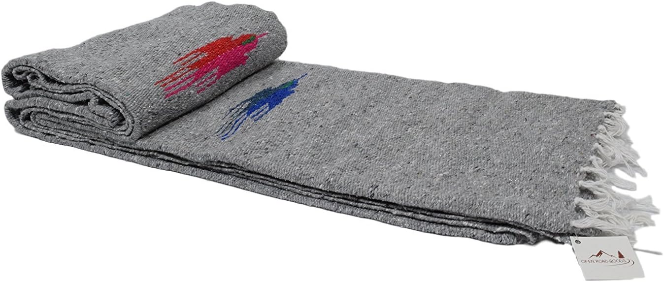 Open Road Goods Mexican Thunderbird Yoga Blanket, Handwoven Throw for Yoga, Meditation, and Home Décor – Versatile Blanket for Beach, Picnic, Camping, or Outdoor Use