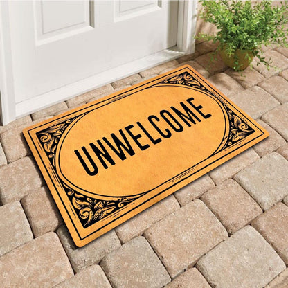 MELODADDY Funny Welcome Doormat Front Door Decor Rugs with Rubber Back 30"(L) x 18"(W) Personalized Matt Outside Entrance (Leave Your Worries At the Door Yoga Meditation Namaste)