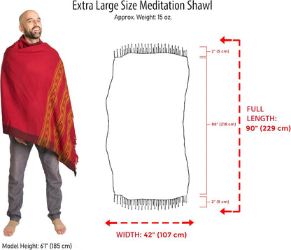 Meditation Shawl – Unisex Prayer Wrap, Large Scarf & Yoga Blanket – Soft, Lightweight & Multipurpose