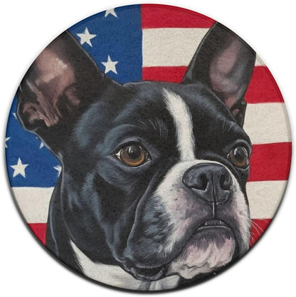 Machine Washable Modern Round Area Rug, Room Sofa Yoga Soft Round Carpet, Home Decor Non Slip Kitchen Office Circle Rug Union Jack Flag UK Mandala Art, 60inch