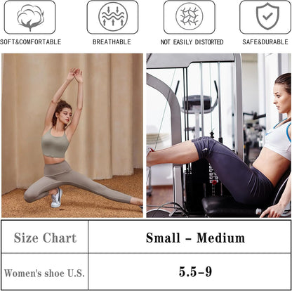 loudashuaiqi Grip Pilates Socks Non Slip Athletic Yoga Socks with Grips for Women Grippy socks for Hospital Workout Barre