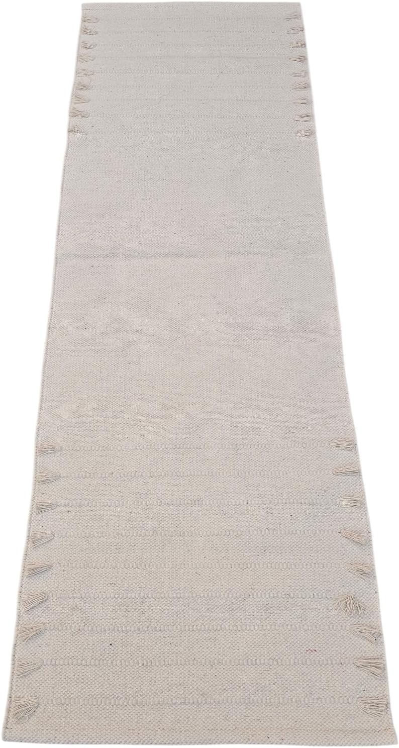 Handmade Organic Cotton Yoga Mat - Eco-Friendly Hand-Woven Runner Rug - Non-Toxic, Chemical-free and All Natural Cloth Yoga Mat - Non Slip & Thick, Comfortable Extra-Long Fitness Rug Exercise, Workout