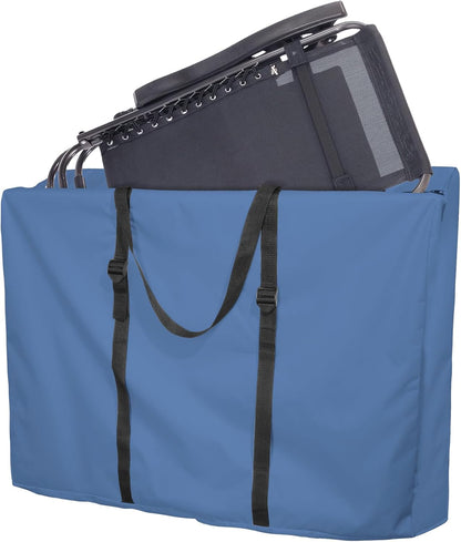 Folding Chair Storage Bag, Waterproof 600D Folding Table Carry Bag with Double Zippers, Adjustable Portable Lounge Chair Carrying Bags for Zero Gravity Chairs, 43" L x 11" W x 29" H (Grey,1 Pack)
