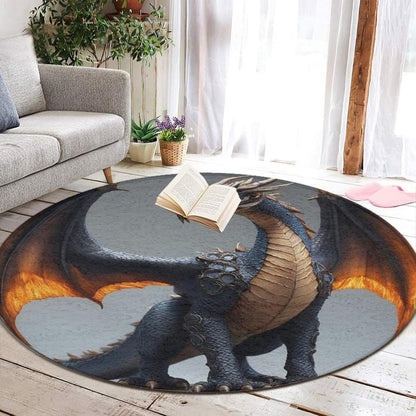 Large Home Decor Mat, Soft Round Yoga Carpet, Non Slip Machine Washable Home Office Circle Rug Gothic Witchy Sun Moon Mushroom Moth