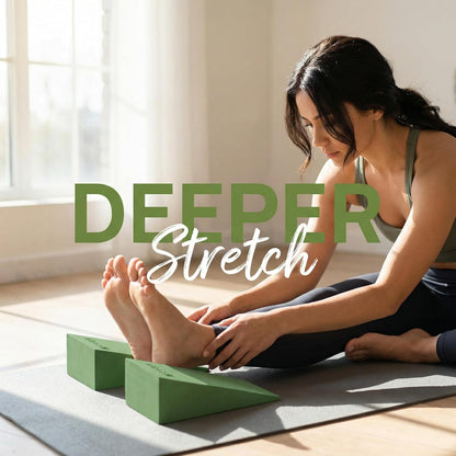 2 Pieces Yoga Foam Wedge, EVA Wedge Block, Heel Stretcher Back Support, Slant Board Calf Stretcher