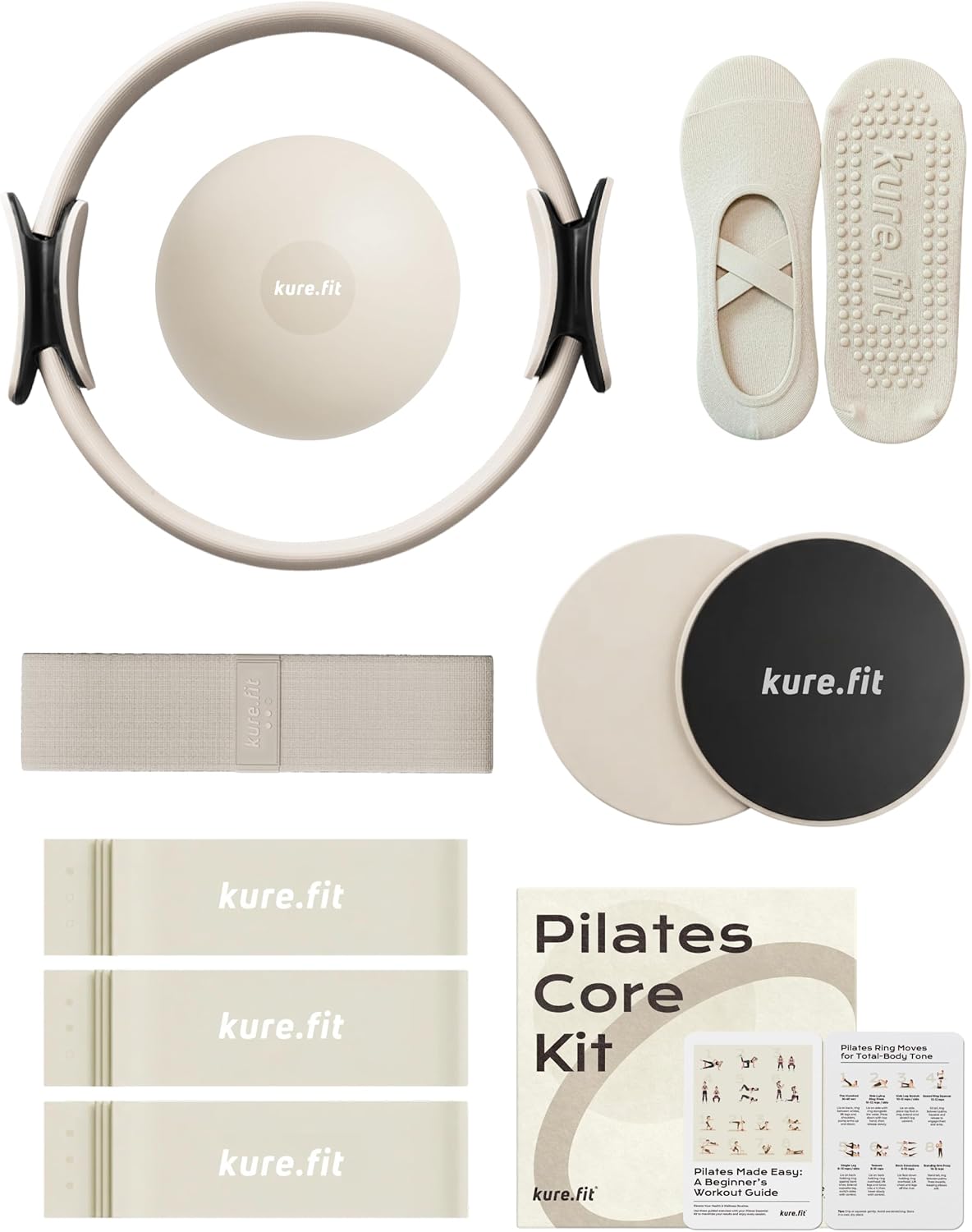 Pilates Kit for Women – Home Pilates Equipment Set with Ring, Ball & Resistance Bands | Pilates Starter Kit with Accessories in Gift Box