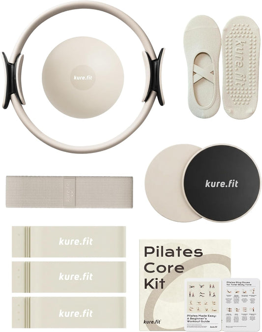 Pilates Kit for Women – Home Pilates Equipment Set with Ring, Ball & Resistance Bands | Pilates Starter Kit with Accessories in Gift Box