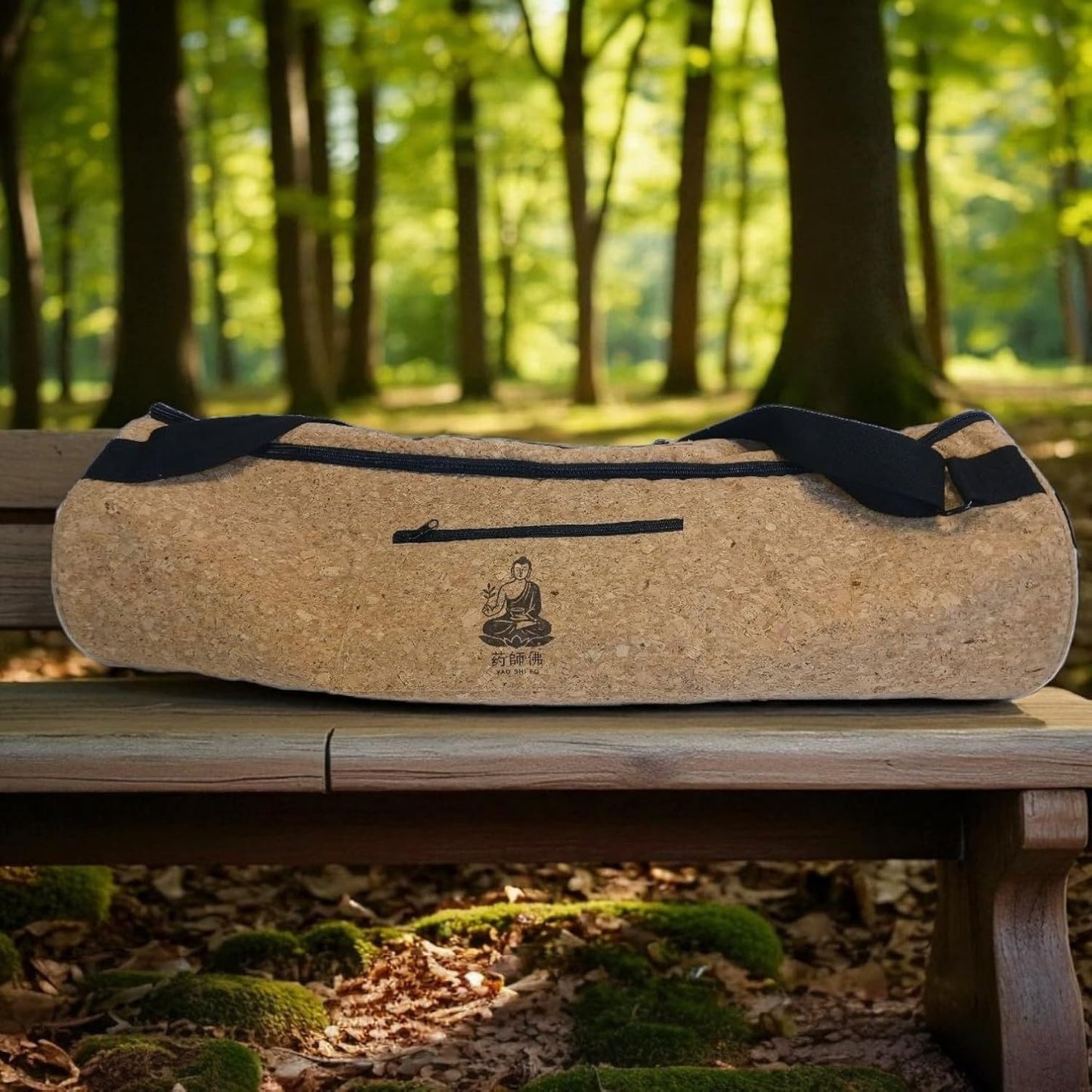 Semi-Rigid Cork Bag for Carrying Yoga Mats - Tubular Shape