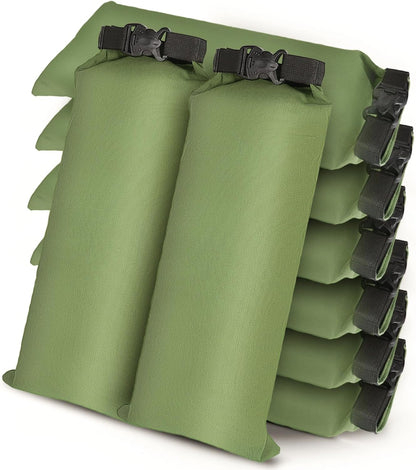 Flood Water Barrier Sand Bags - 4Pcs Thickened Long Canvas Flood Protection Sandbags with Insert Buckle Reusable Quick Flood Barrier for Home Door Window Basement Garage Floor Flood Control - 11"x28"