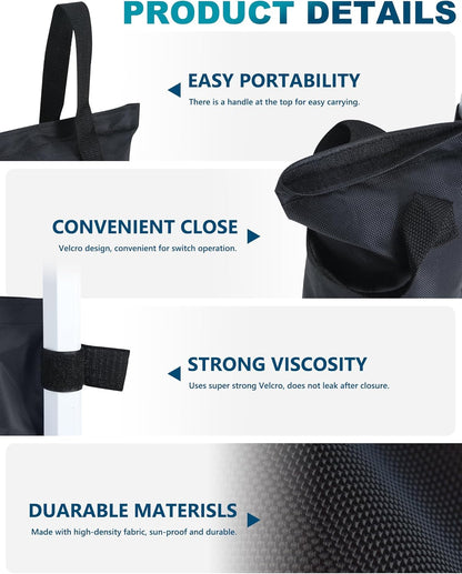 MASTERCANOPY Canopy Weight Sandbags, Without Sand(112 Pounds, Black)