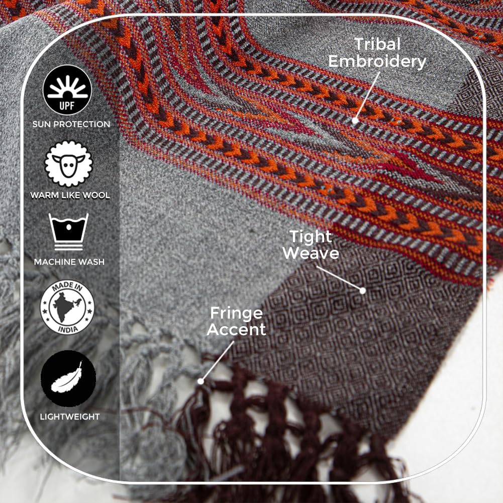 Meditation Shawl – Unisex Prayer Wrap, Large Scarf & Yoga Blanket – Soft, Lightweight & Multipurpose