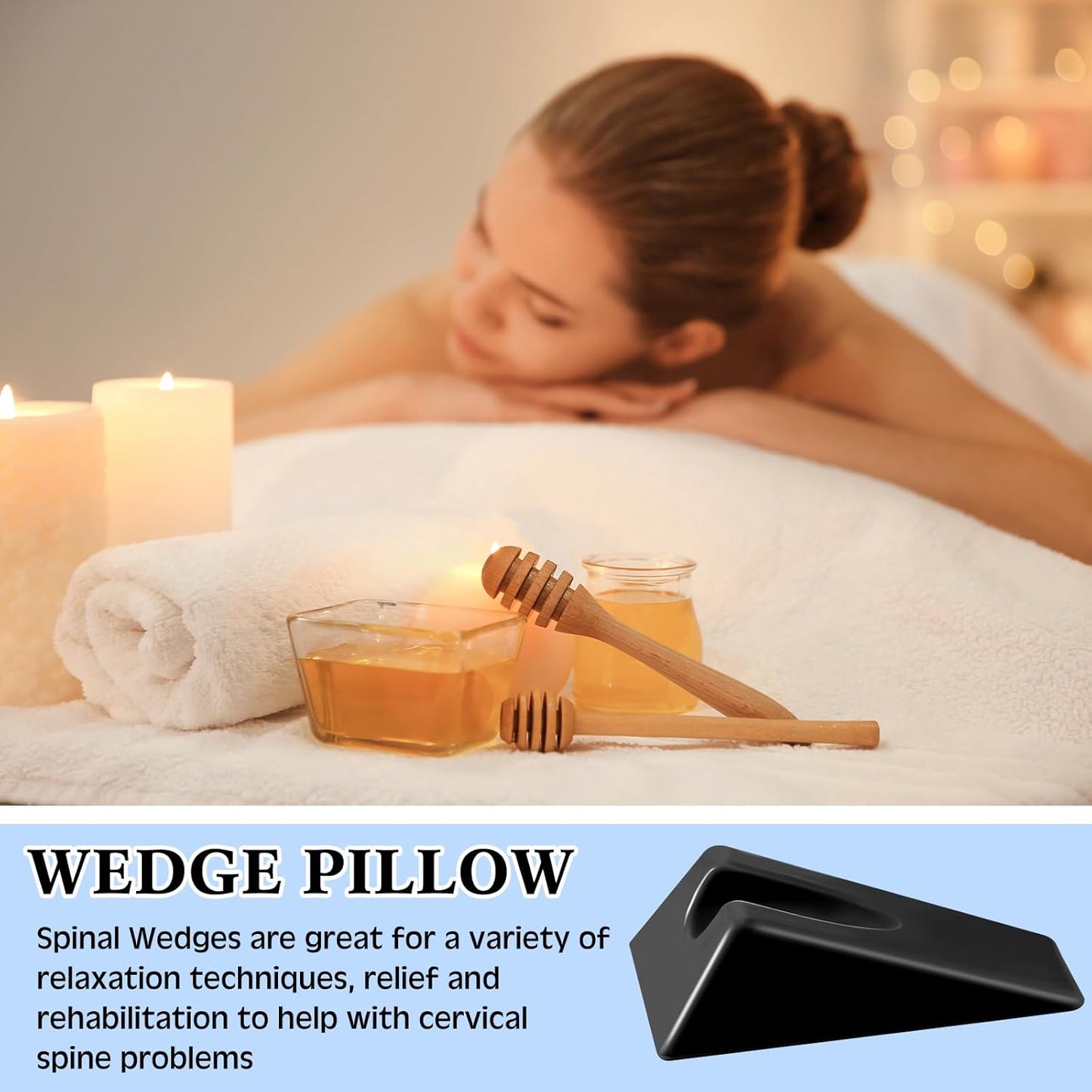 Suzile Mobilization Wedge 7.9 x 4.1 x 2 Inch Triangle Therapy Non Slip Silicone Wedge Pillow Sturdy Support for Relieve Spinal Pain Rehabilitation Tool(Gray)