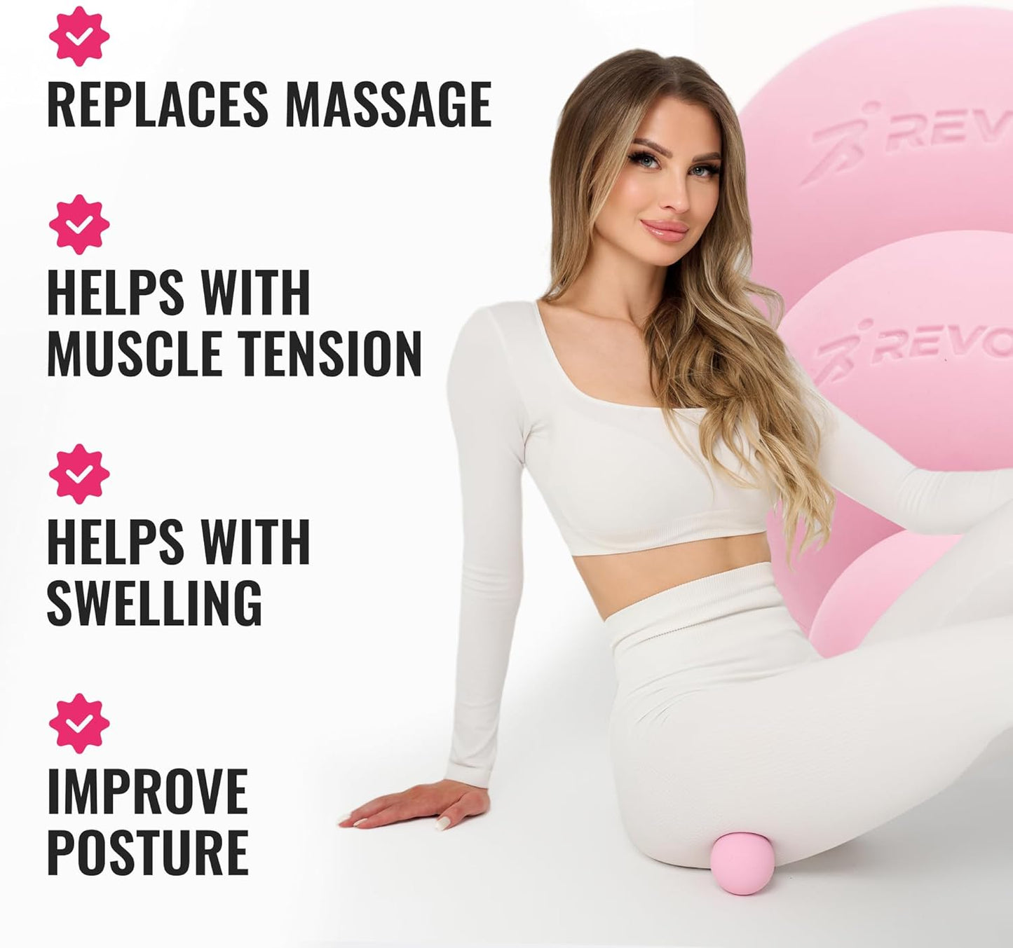 3 in 1 Massage Ball Set - Lacrosse Balls for Myofascial Release, Back Pain Relief, Face Fitness, Trigger Points, Yoga, Physical Therapy, Muscle Recovery and Soft Deep Tissue Massage (Turquoise)