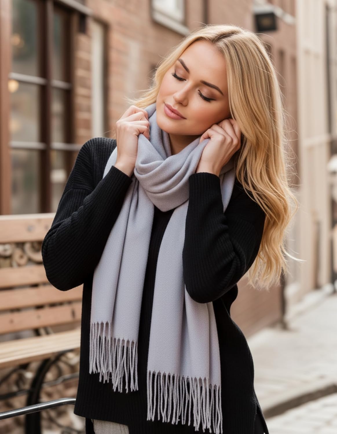 Women's Scarf Pashmina Shawls and Wraps for Evening Dress Wedding Bridal Bridesmaid Winter Warm Long Large Scarves - Colors B