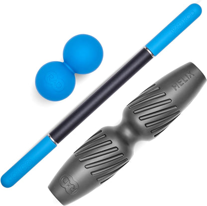 RAD All-in Kit 7-in-1 Foam Roller Set for Whole Body Massage & Myofascial Release with Roller Stick, Yoga Block, Massage Balls Muscle Recovery Tools for Mobility & Flexibility