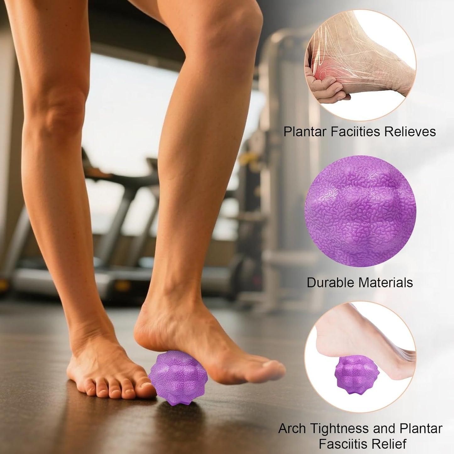 Foot Massage Ball Myofascial Release, Pain Relieve from Plantar Fasciitis, Massage Tool for Tight Muscles and Sore Feet, Restore Foot Massage Roller