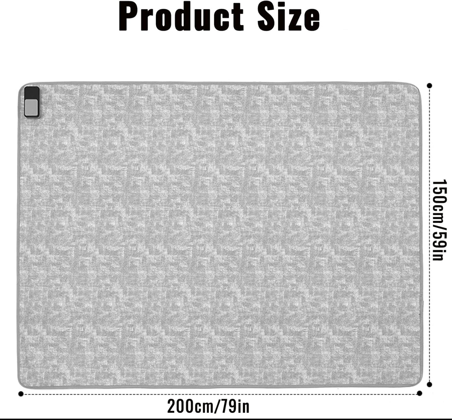 Electric Heating mat, Adjustable Temperature Heated Floor mat,Anti Slip Electric Heating Yoga mat,Heated Rug Foot Warmer for Yoga Heating Pad,200×150cm