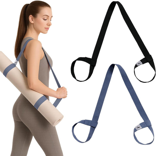 Slim Panda 2-Pack Yoga Mat Straps, Adjustable Yoga Mat Straps, Yoga Mat Storage Straps (Yoga mat not included)