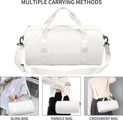 Ballet Dance Bag Mini Gym Bag Lightweight Small Duffle Bag 10L Cute Crossbody Bag for Yoga Swimming Sport (Black)