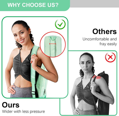 Yoga Mat Bag Carrier Side Mesh Zipper Pocket Exterior Wet Compartment Lightweight Waterproof Yoga Bag for Mat