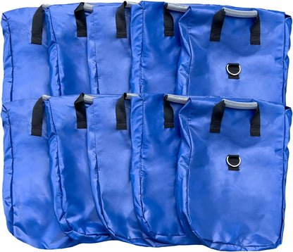 Hullaballoo Durable Vinyl Sand Bags, Outdoor Indoor Anchor Safety Product for Inflatable Bounce House, Water Slides, Canopies and Tents, Holds 50 Pound Capacity, 4 Pack