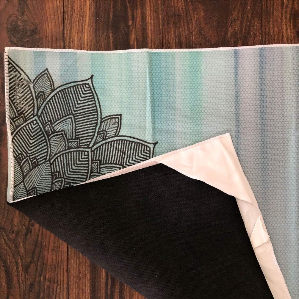 Hot Yoga Towel,Non-Slip Yoga Mat Cover,Eco-Friendly,Exclusive Pockets Cover Each Corner of The mat,Microfiber Yoga Towel,Ideal for Bikram, Hot Yoga, Pilates,or Sweaty Practice (Cosmic)