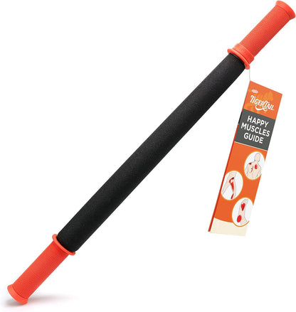 Tiger Tail 11in Massage Stick Portable Roller, Handheld, Deep Tissue Foam Roller for Legs, Neck, Calves, Thighs, Shins & Back, The Roadster 11, Made in USA, Orange Black